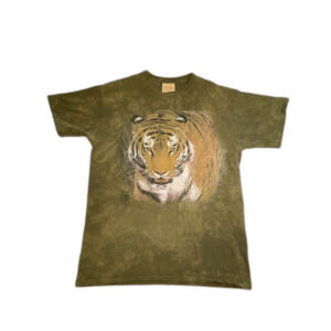 Vintage The Mountain Tiger Graphic T Shirt Large Wildlife Nature Animal Tee